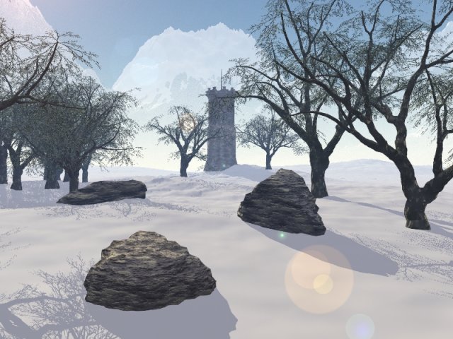 TowerMountains.jpg - "Tower in the Mountains"A tower high in the Erean Mountains, the stronghold of the Kin-turned-Lich Artila. 