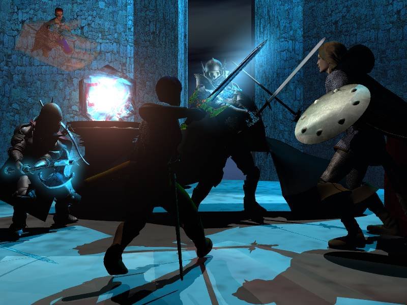 asilbattle.jpg - "Death Knight Battle"The final battle with the Death Knight Asildur Mithmaras; a scene from the Kingmaker arc of the Alair campaign 