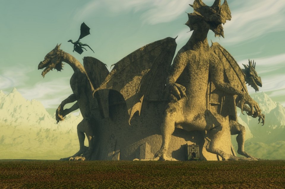ApproachCam-A2.jpg - The Academy of the Dragon, designed by Steve and assembled by me.