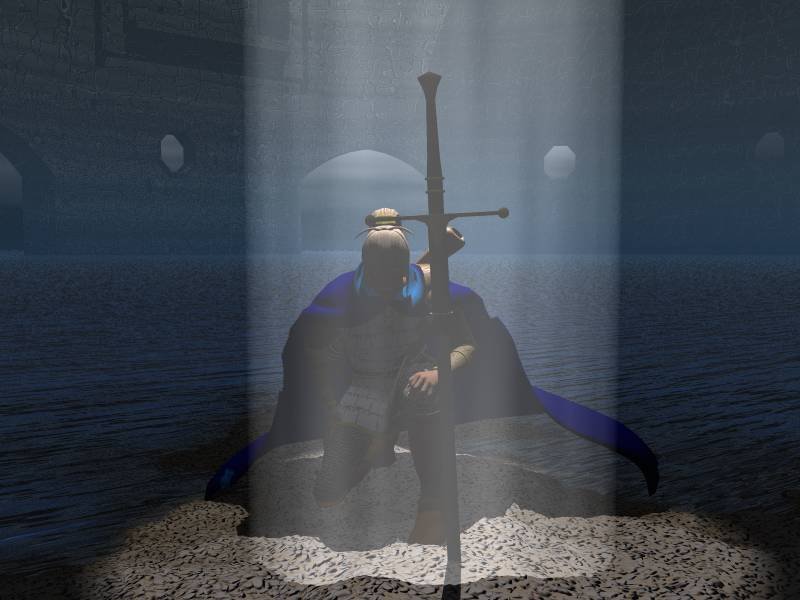 Malkar.jpg - "The Revelation of Malkar"After being Restored by the selfless actions of the cleric Fangstrom, Skessuc the Jezharrain is converted to the worship of Malkar the White, and pledges his life, his greatsword Ending of Stories, and his powers to His cause from henceforth.